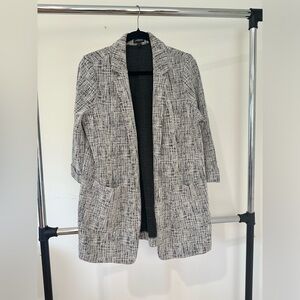 Express Gray 3/4 Length Sleeve Blazer - Size L